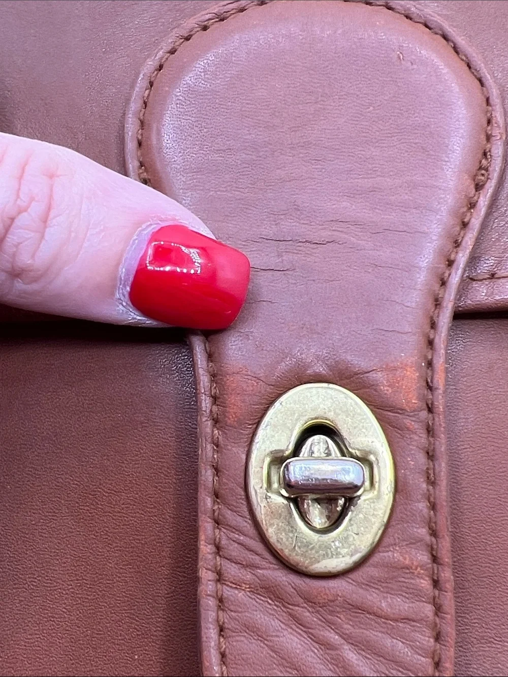 🍄 Vintage 90’s Hunt Club Brown Leather Top-Handle